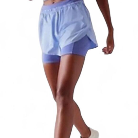 NWT Athleta Women's 2-in-1 "Mile Marker" Athletic Shorts. M. - Picture 5 of 9